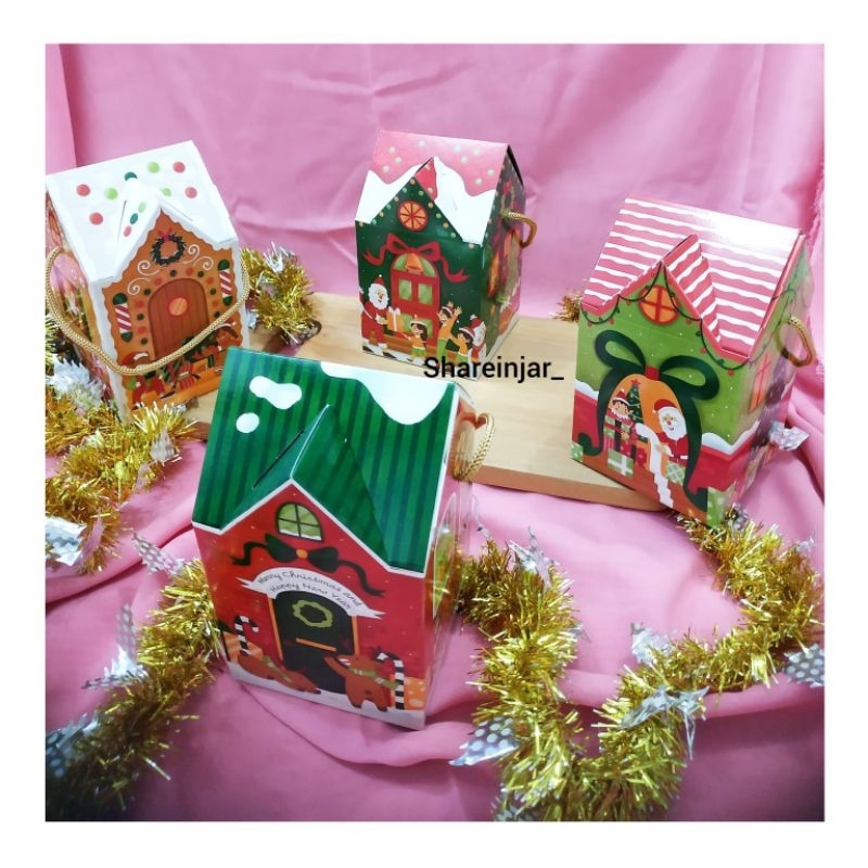 

Box Natal-Kotak Souvernir Goodie Bag Merry Christmas-Dus 1 Toples