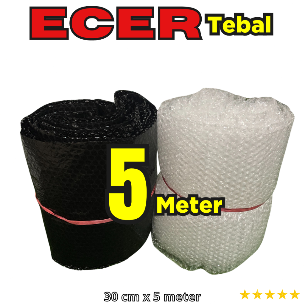 

Bubble Wrap Ecer Meteran 5 Meter Bening Hitam Murah Tebal