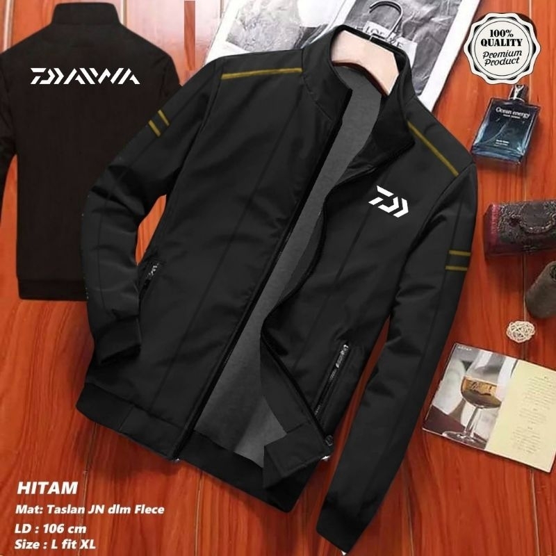 JAKET DAIWA FISHING CUSTOM FREE NAMA  WATERPROOF