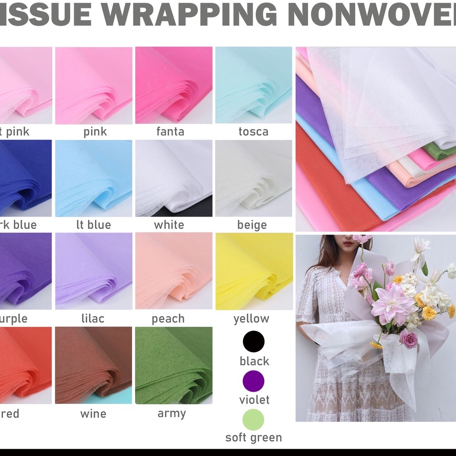 

38 lembar Kes Tissue Buket Flower Wrapping Paper