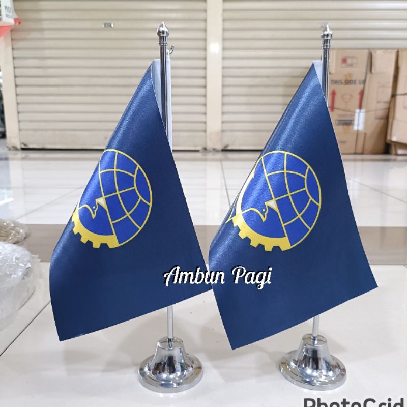 

best seller bendera logo Dinas Perhubungan+tiang stenlis meja