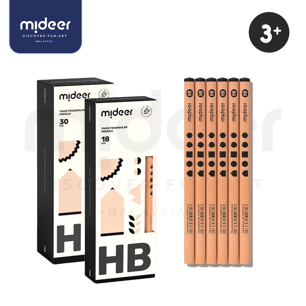 

Voucher 1 Mideer Pensil Segitiga Tebal HB Thick Triangular Pencils Mainan Edukasi Anak A64