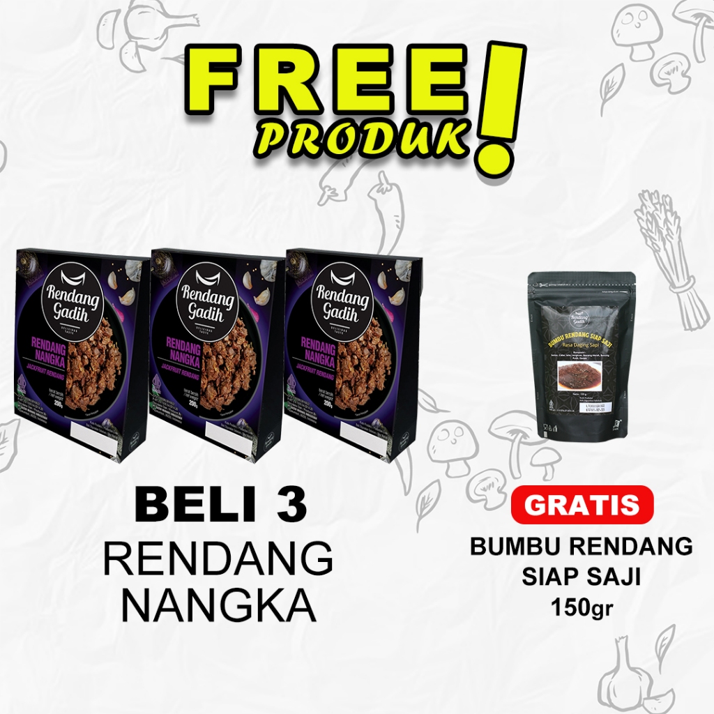 

Rendang Gadih - Paket 3 pcs Rendang Nangka @ 200 g