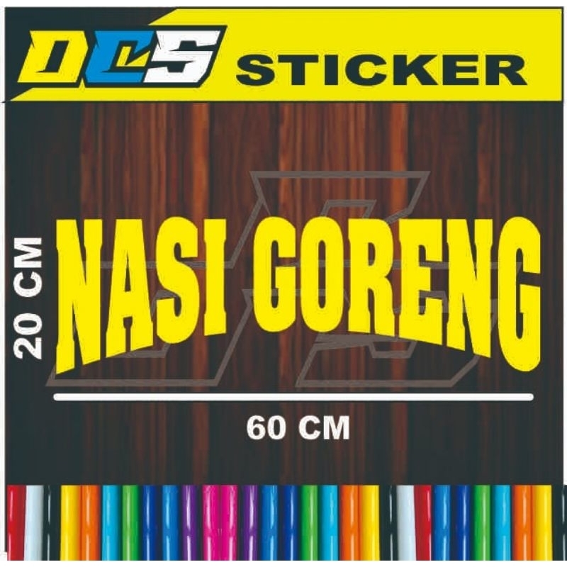 

STICKER TULISAN NASI GORENG STICKER TEMPELAN UNUTK NAMA JUALAN DI GEROBAK DAN TALASE KACA