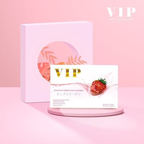 VIP COLLAGEN Minuman Serbuk Kolagen Pemutih Kulit Badan dan Wajah Ampuh BPOM Halal