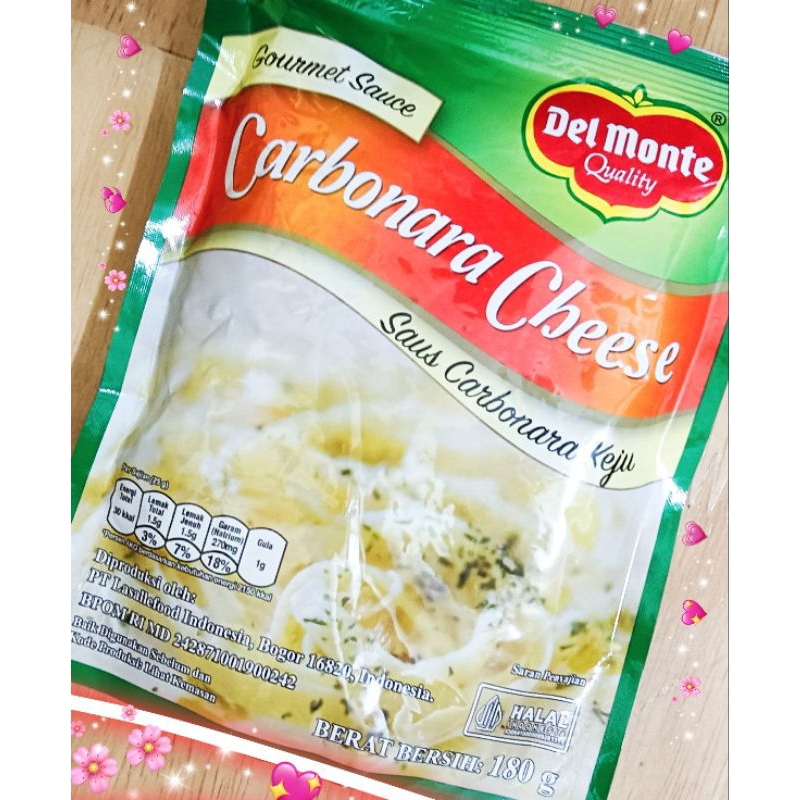 

CARBONARA CHEESE 180GR DEL MONTE/SAUS CARBONARA KEJU