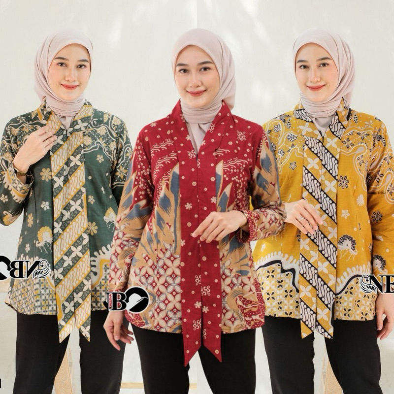 [BISA COD] Baju Batik Wanita Modern - Atasan Blouse Batik Wanita Modern - Blouse Batik - Atasan