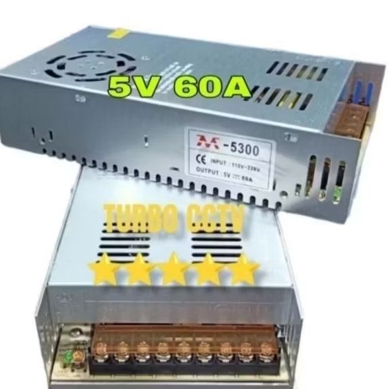 KNE Power Supply Switching 5V 60A dengan fan Garansi 1tahun