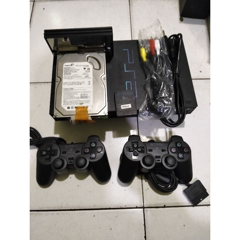 PS2 fat HDD internal 80 GB sudah terinstal game siap pakai