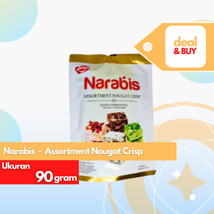 

Naraya Narabis Assortment Nougat Crisp/ Aneka Nougat dengan Kukis 90g