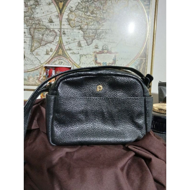 tas Papillon leather Hitam