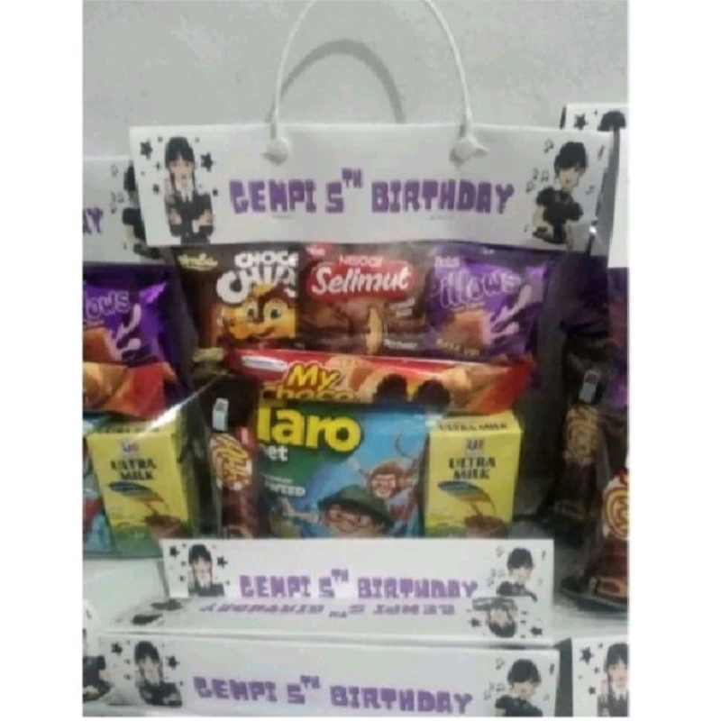 

60pcs Paket Snack Ulang Tahun Anak / Hampers Ultah / Bingkisan Ulang Tahun