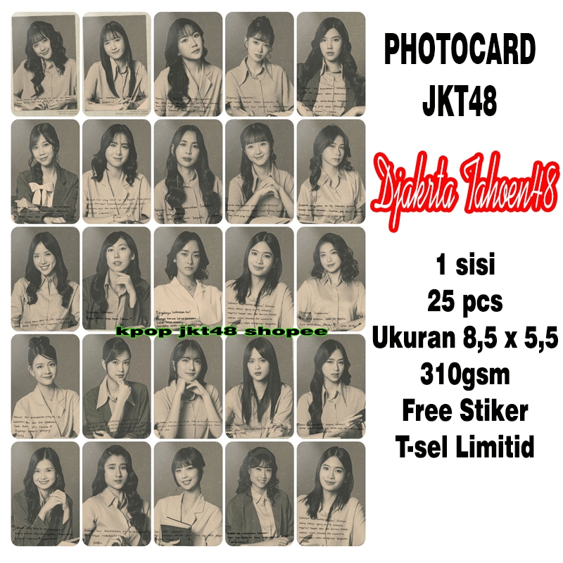 Photocard JKT48 Foto Album Walpaper New Era Blackbride MagicHour Djakarta Kabhesa Cosmos Freya Adel 