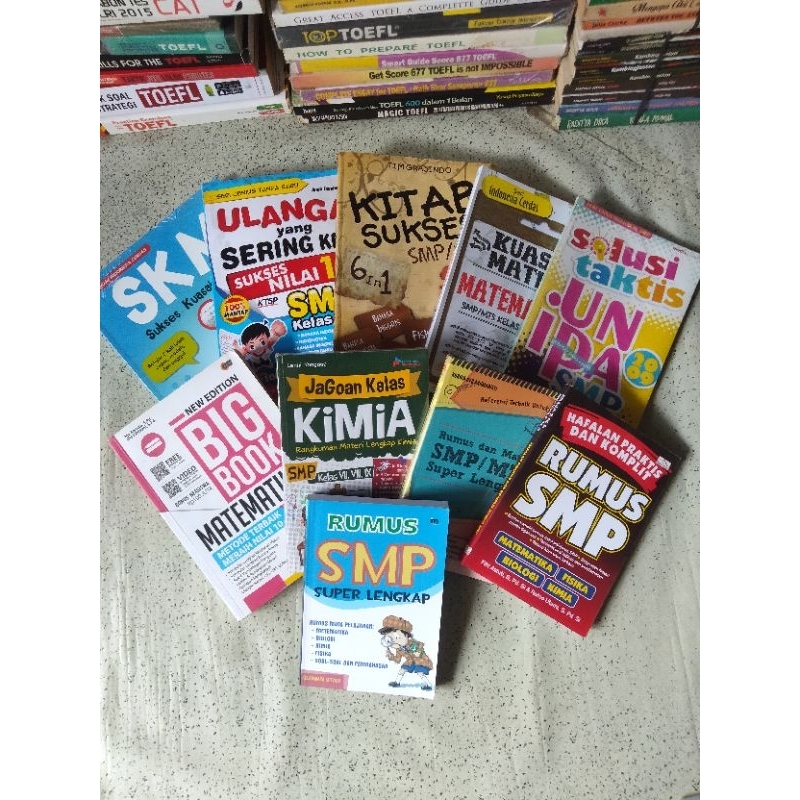 Buku Pelajaran, RUMUS SMP Matematika..., Rumus & Materi SMP/MTs, Jagoan Kelas KIMIA SMP, Solusi Takt