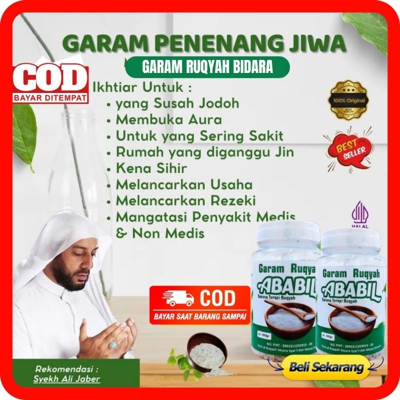 

[BISA COD] GARAM RUQYAH ABABIL 300 GR - GARAM RUKIYAH ABABIL GARAM MANDI RUQYAH SARANA TERAPI GANGGUAN SIHIR, JIN DAN MEMBUKA AURA NEGATIF