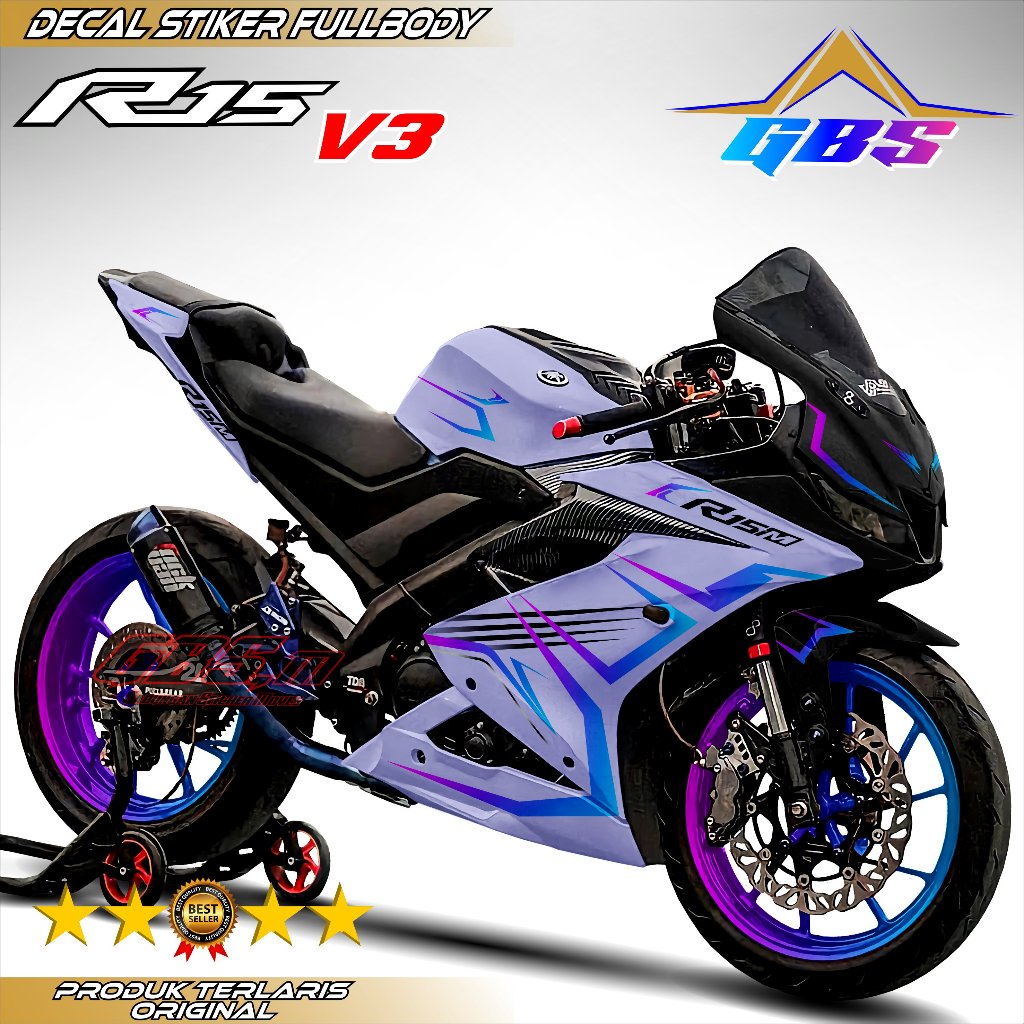 Decal R15 V3 Stiker Decal Motor R15 V3 Sticker Yamaha R15 V3 Fullbody Motif List Bunglon