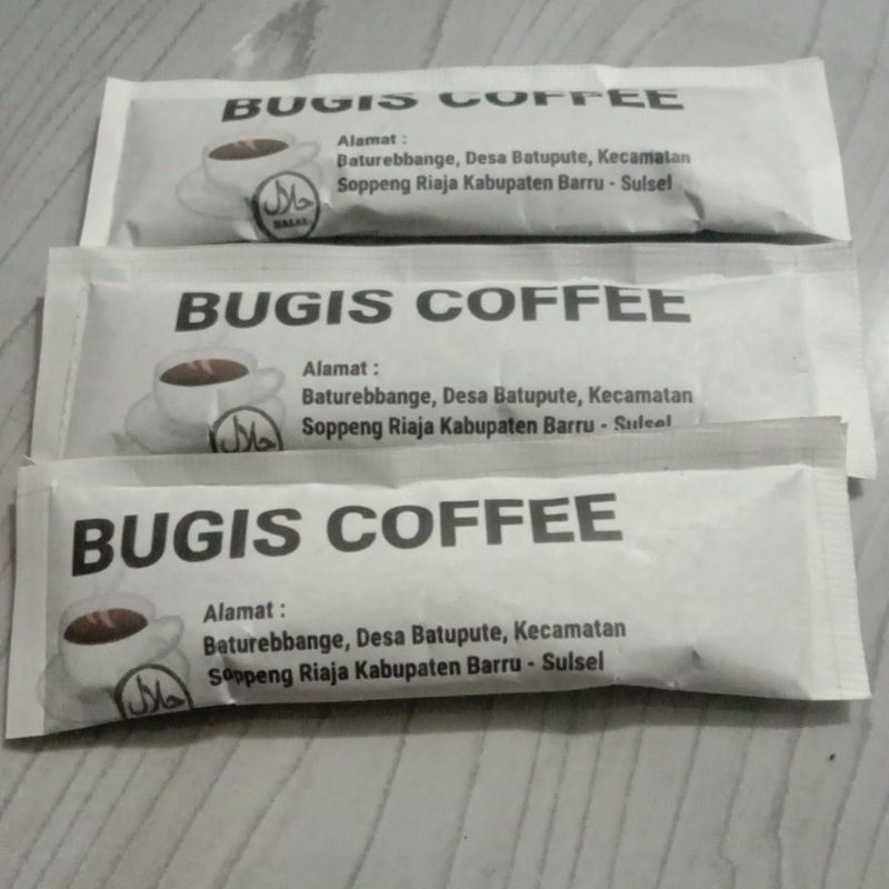 

Kopi Bubuk Sachet Bugis Coffee Arabika Robusta