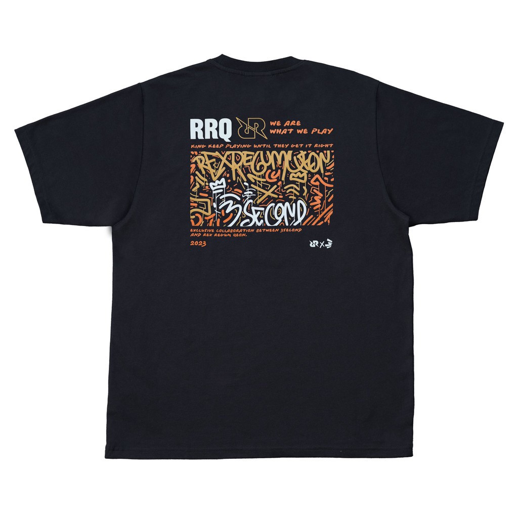 KAOS MURAL RRQ X 3SECOND TSHIRT BAJU DISTRO RRQ PRIA WANITA