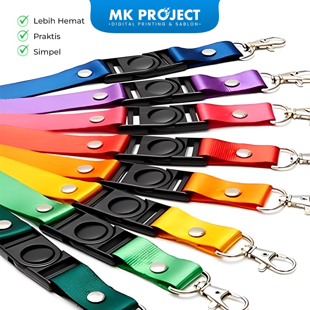 

TALI LANYARD POLOS 2cm || Gantungan Tali ID Card Stopper Polos Ukuran Lebar 2cm