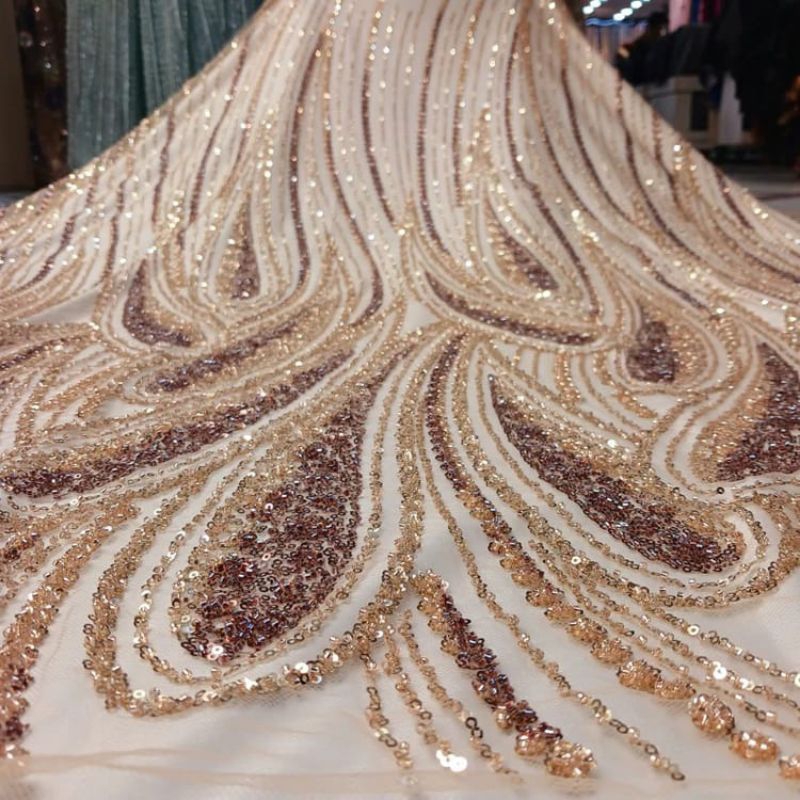 Bahan kain tulle full payet/kebaya wanita//kain mewah full payet