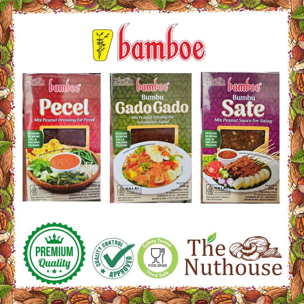 

BAMBOE Bumbu Dapur Masak Instant 200gr - Gado Gado / Pecel / Sate [HALAL]