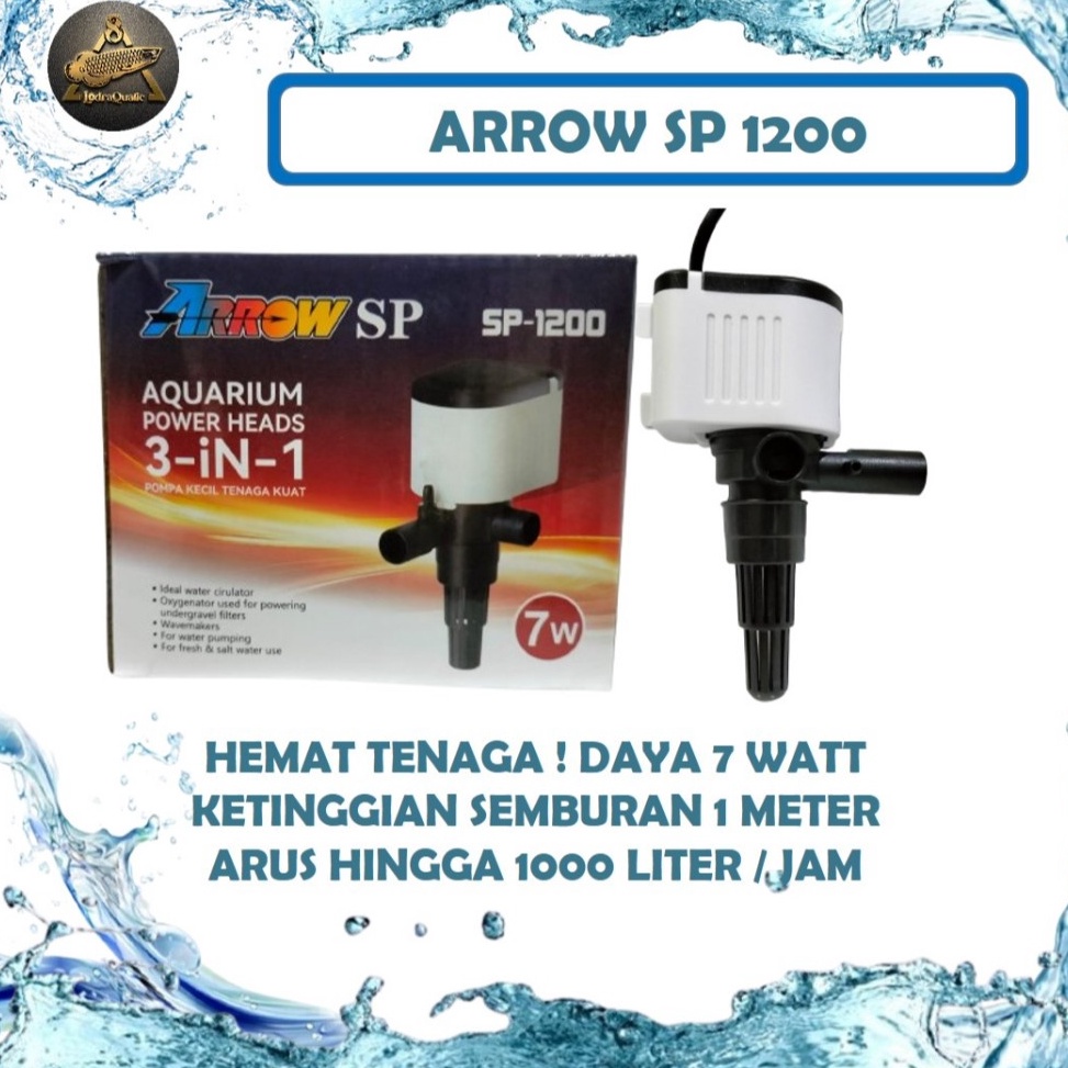 Grosir Favorit PROMO MURAH POMPA AIR AQUARIUM ARROW SP 12 ARROW AR 12 NAIK 1 METER FILTER AQUARIUM K