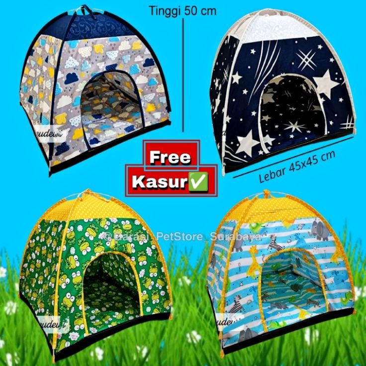 Kejutan Favorit  GPSS Tenda Kucing 5x45x45 FREE KASUR Tenda Anjing Kelinci Hamster Marmut Landak Min