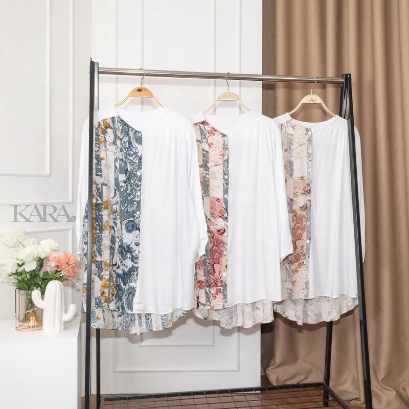KARA MOANA Blouse kombinasi-Blouse wanita kekinian-Atasan wanita