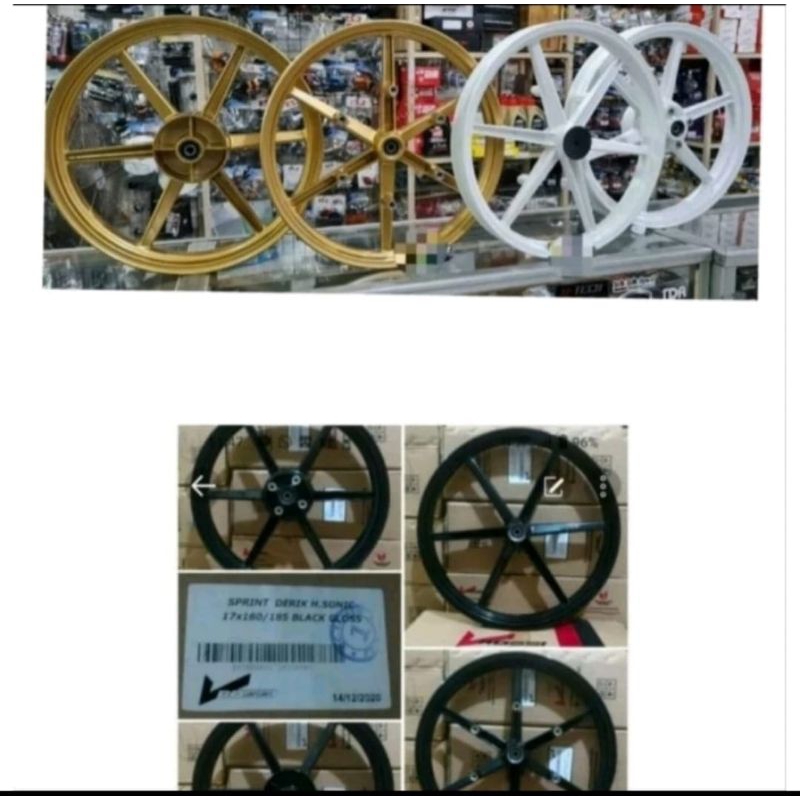 VELG RACING V ROSSI DERIK PALANG 6 SONIC UK 160/185-17