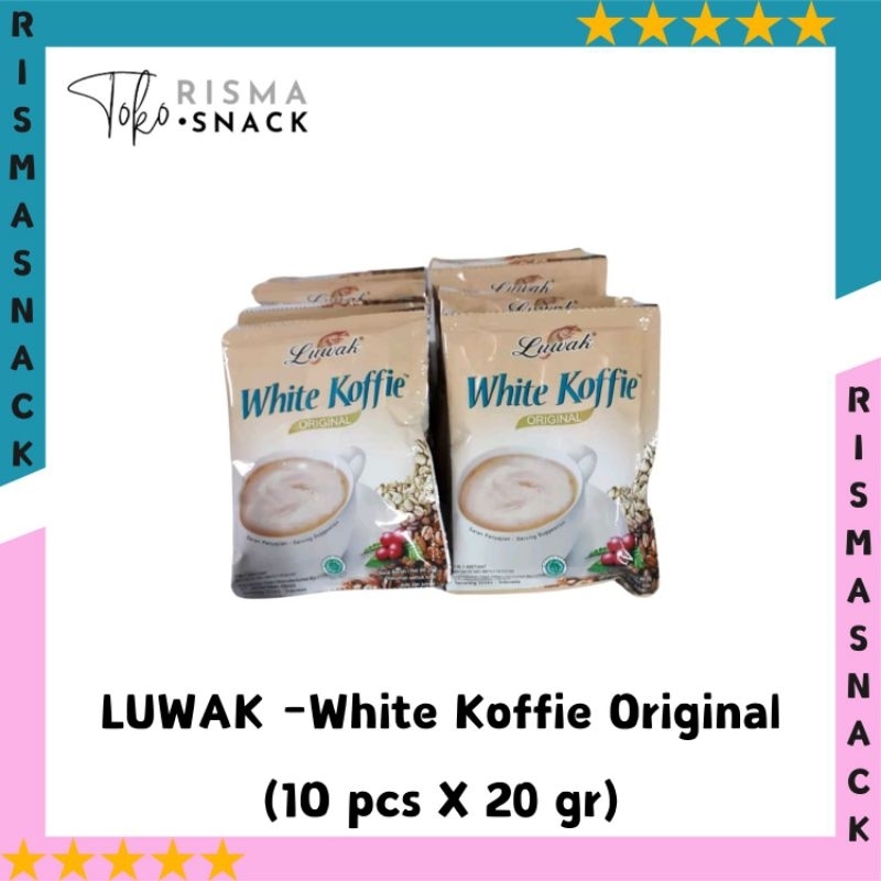 

Luwak White Koffie kemasan sachet rtg (10pcs x 20gr)