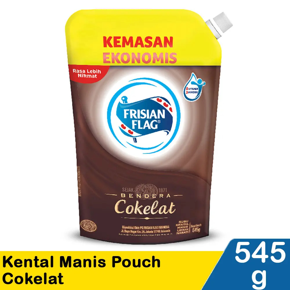 

frisian flag susu kental manis value pack coklat 545ml