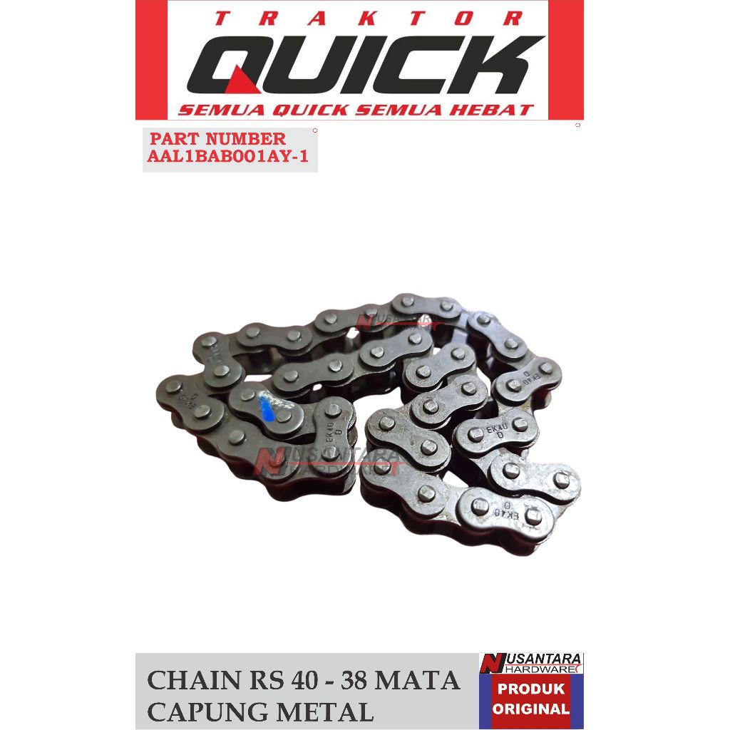 chain rs 40 traktor capung metal,rantai traktor capung metal rs 40,rantai gardan traktor capung meta