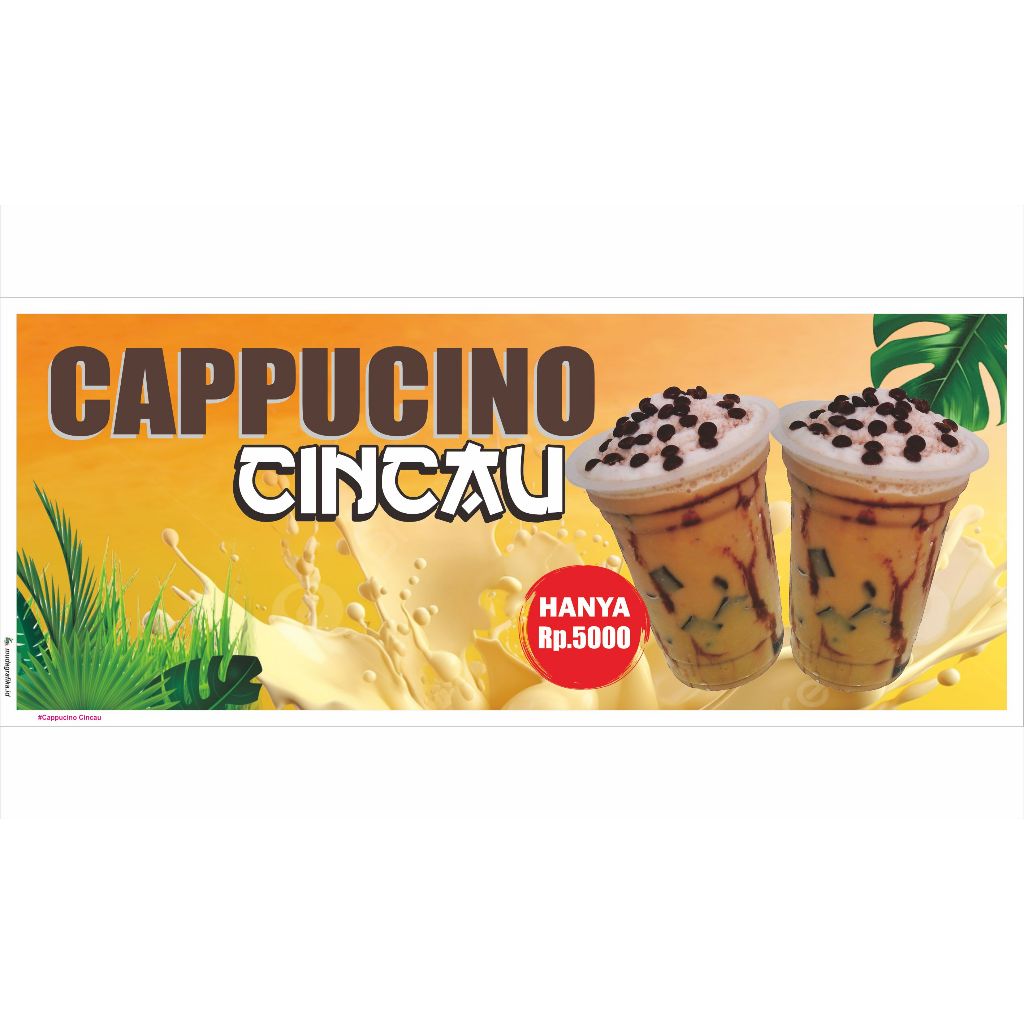 Spanduk/Banner Cappucino Cincau 150 x 60