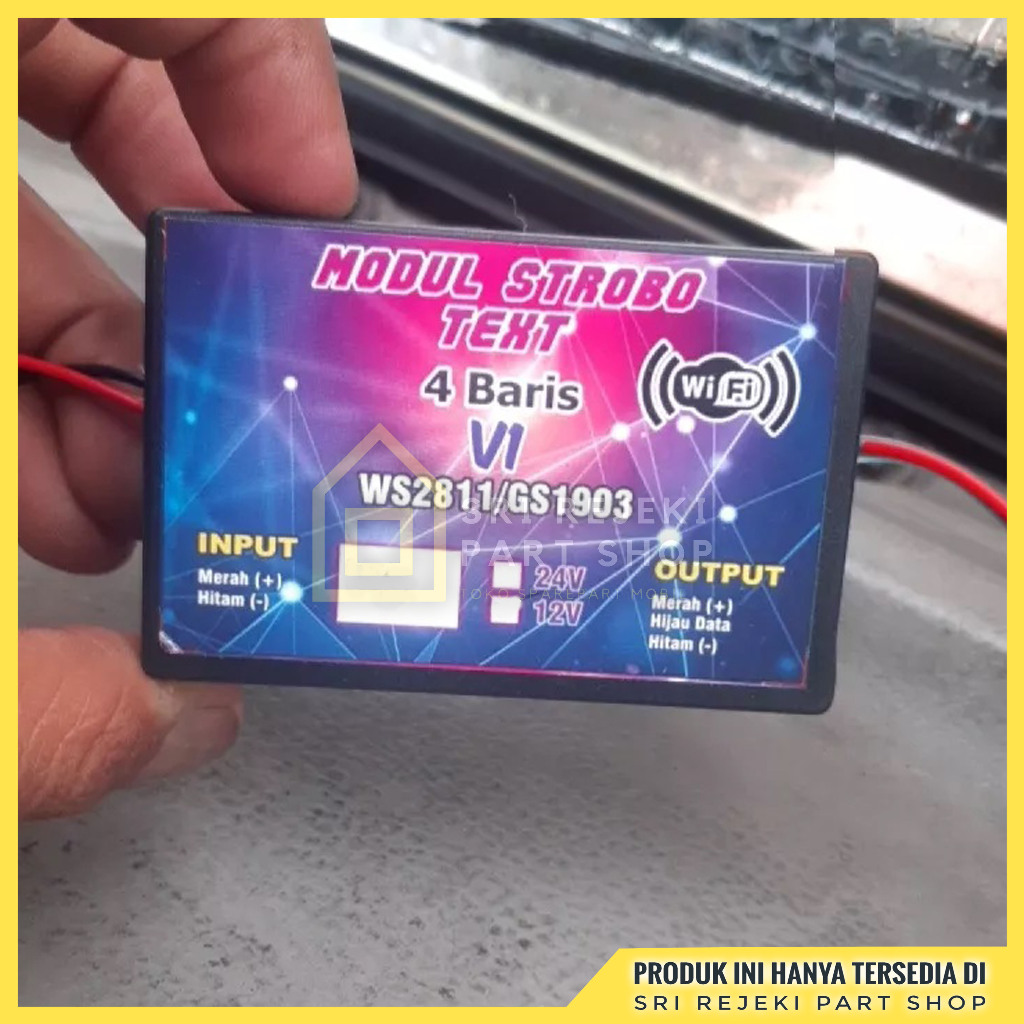 Modul Strobo Running Text V1 Android 4 Baris & 5 Baris 12V 24V Support IC 24 28 36 40