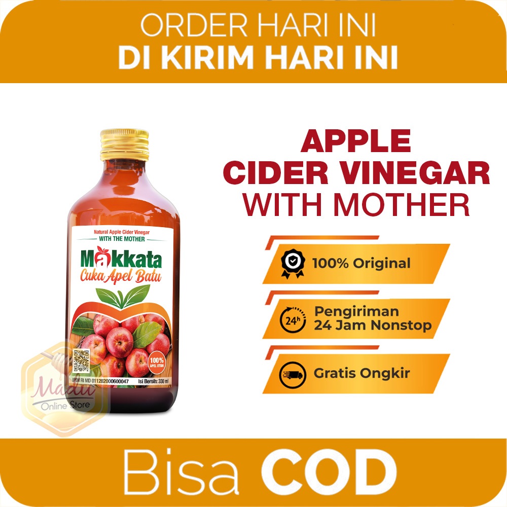 

Cuka Apel MAKKATA Original Untuk Kesehatan Apple Cider Vinegar With Mother Untuk Batu Empedu