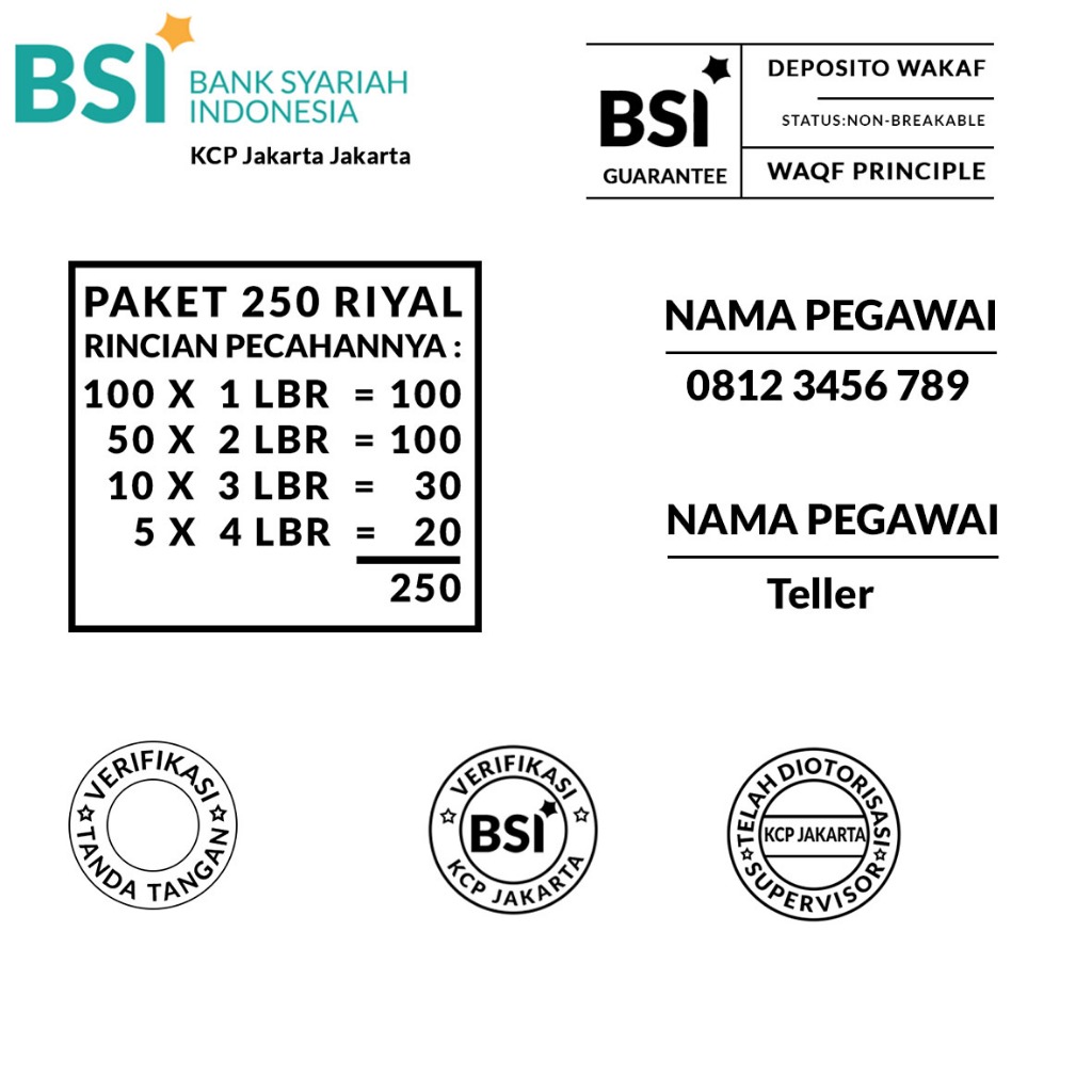 

stempel back office bank syariah indonesia BSI