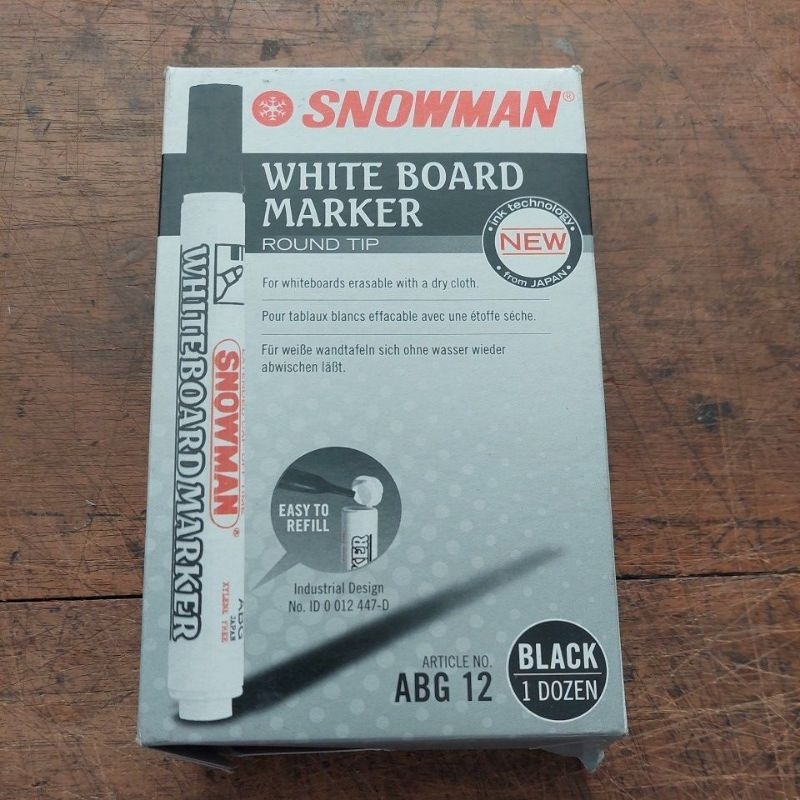 

[LUSIN] SPIDOL WHITEBOARD SNOWMAN ABG-12 / SPIDOL PAPAN TULIS WHITE BOARD ABG12