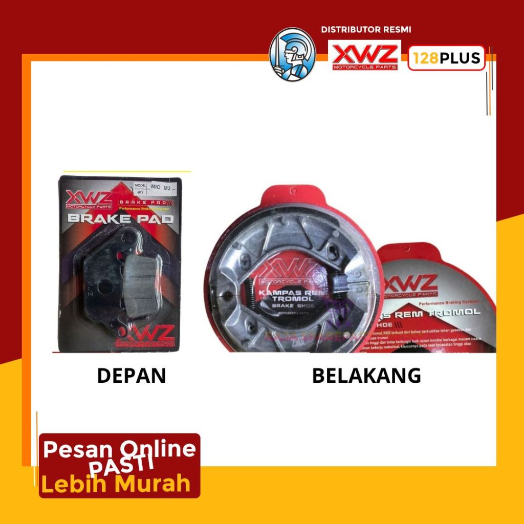 KAMPAS REM DEPAN DAN BELAKANG XWZ AEROX / BRAKE PAD AEROX / TROMOL AEROX/ KAMPAS REM BELAKANG AEROX