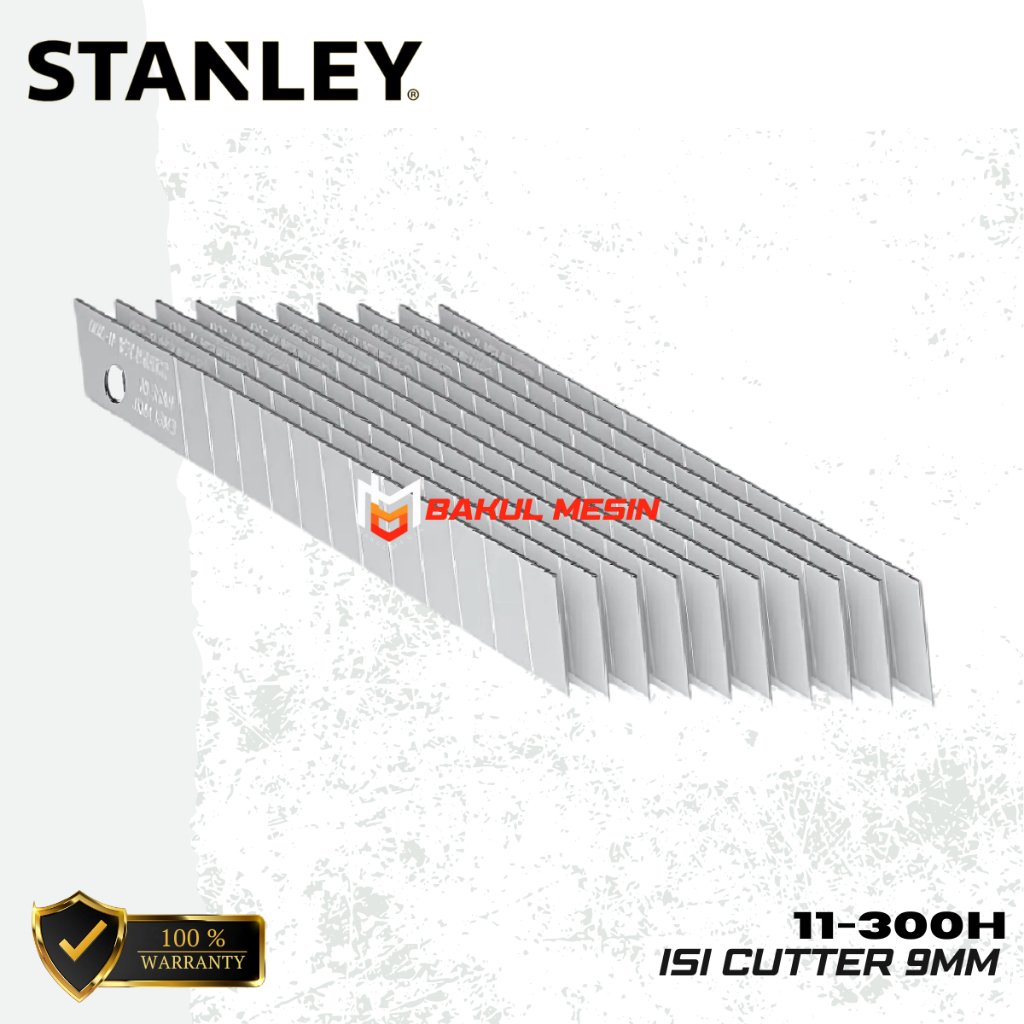 

Stanley 11-300H 10Pcs Snap-Off Knife Blade Isi Cutter 9Mm 11-300