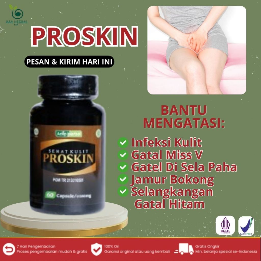 Proskin- Obat Selangkangan Gatal Hitam ,Gatal Miss V, + Infeksi Kulit Jamur Bokong, Gatel Di Sela Pa