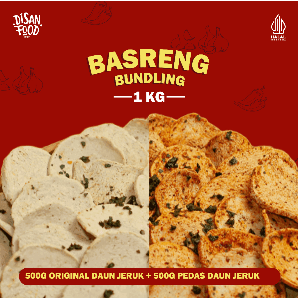 

DisanKu Keripik Basreng Bundling Original dan Pedas Daun Jeruk 1Kg