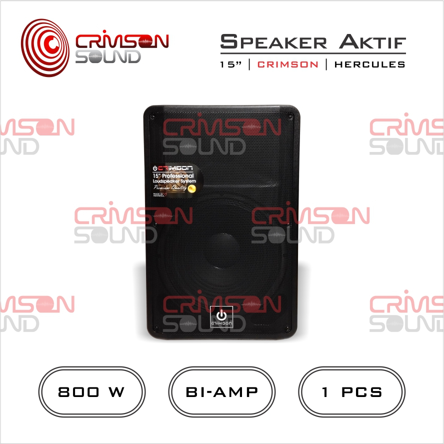 AKTIF SPEAKER 15 Inch BI-AMP Mega Bass CRIMSON Type HERCULES