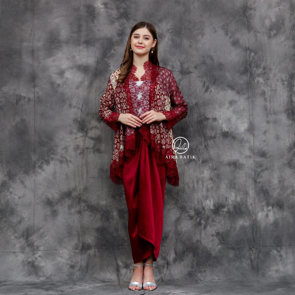 AIRA BATIK_ Kania Outer Lace | Outer Batik | One Set Kondangan | Batik Viscose
