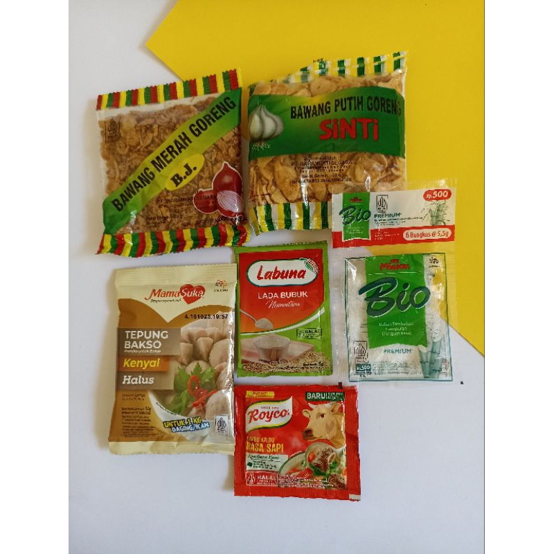 

PAKET BUMBU ADONAN BAKSO (ENAK) untuk 1kg Daging Ayam/Daging Sapi #ROYCO SAPI