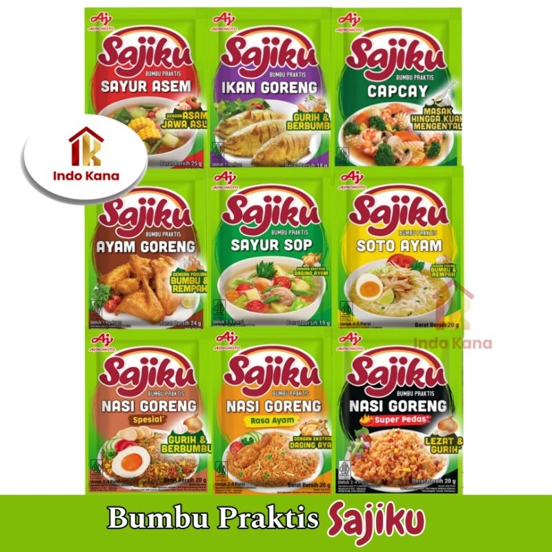 

SAJIKU Bumbu Praktis Nasi Goreng, Soto, Capcay, Sayur Asem, dll