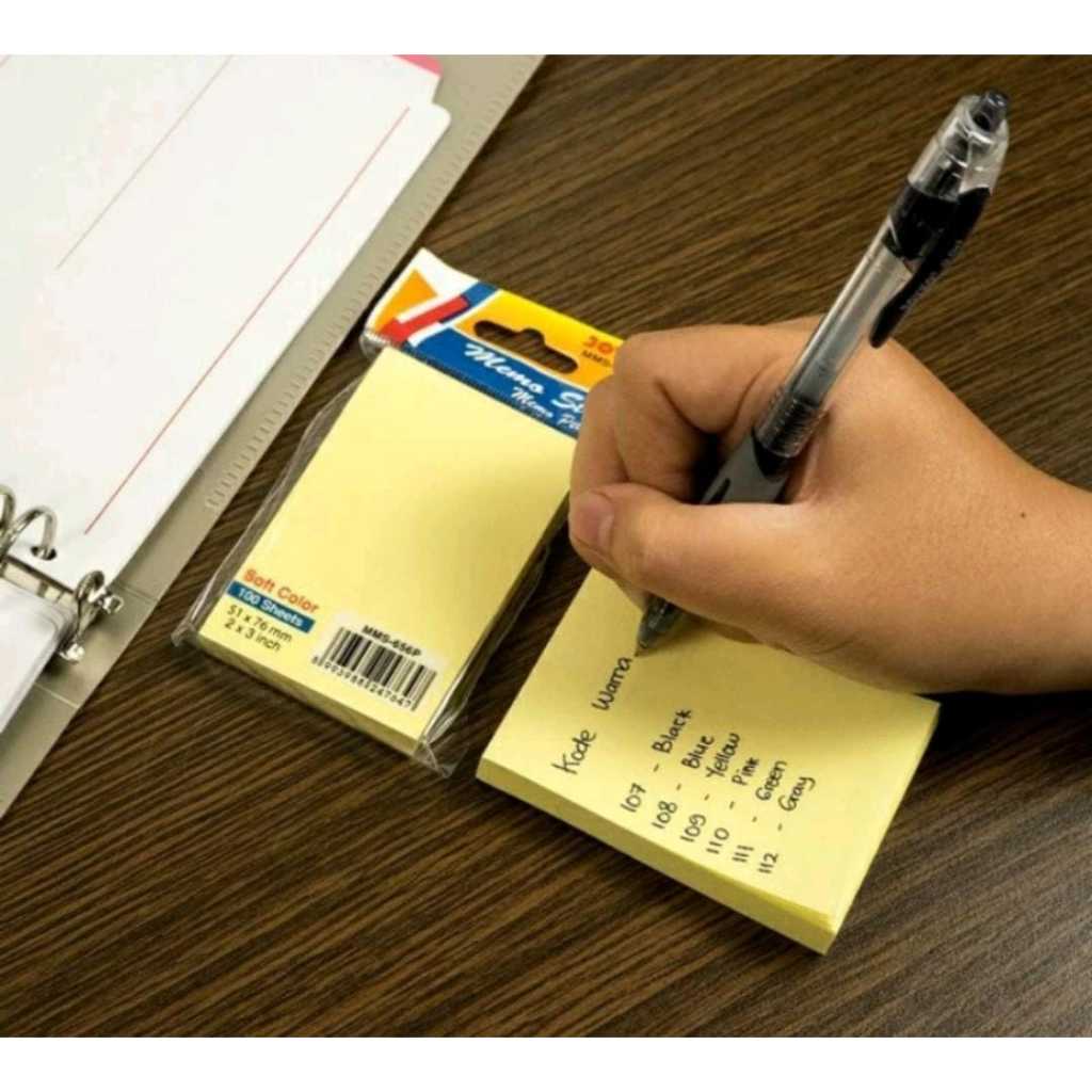 

Acckini - Memo Stick / Tempelan Notes Catatan Kerja Harian / Penanda Halaman Buku / Kertas Memo Stick 100 Lembar / Catatan Tempel Polos / Buku Tulis Sekolah Alat Kantor / Sticky Note / Memo Catatan / Sticker Notes Catatan / Notes Book Termurah COD