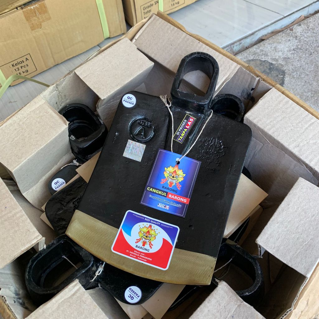 Cangkul Sawah Cap Barong Asli Sudah Sepuhan Super Tajam - Cangkul Full Material Baja Tanpa Kolong Sa