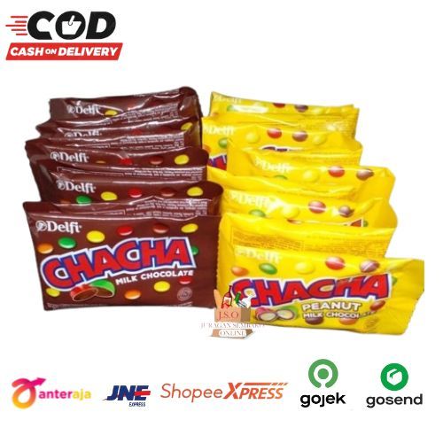 

[ JSO ] Chacha Milk Delfi Renceng Isi 10 x 5gr Cha Cha Milk Chocolate Peanut Milk Chocolate Permen Cokelat Snack Cemilan Murah Halal