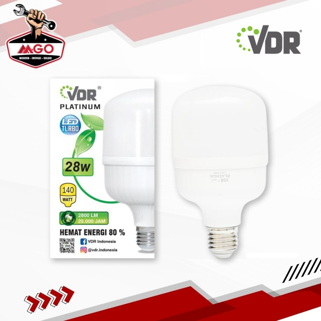 VDR LED Lampu Bohlam / Bulb Platinum Turbo (5W, 9W, 18W, 28W, 58W)
