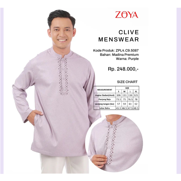 Zoya Clive Menswear | pakaian Muslim Pria KOKO